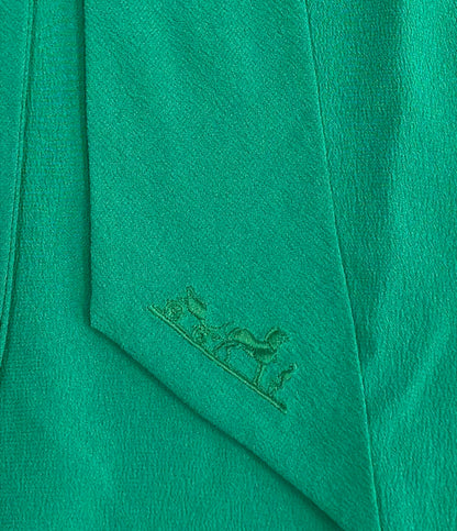 HERMES 長袖 シルクワンピース 17-7351 レディース SIZE 40 (M) エルメス
