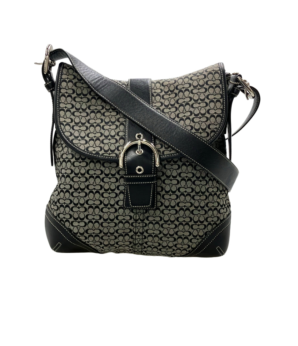 美品 COACH ショルダーバッグ 斜め掛け ミニシグネチャー 6376 レディース コーチ