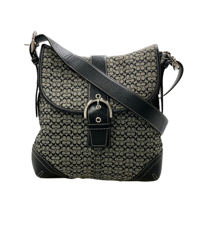 美品 COACH ショルダーバッグ 斜め掛け ミニシグネチャー 6376 レディース コーチ