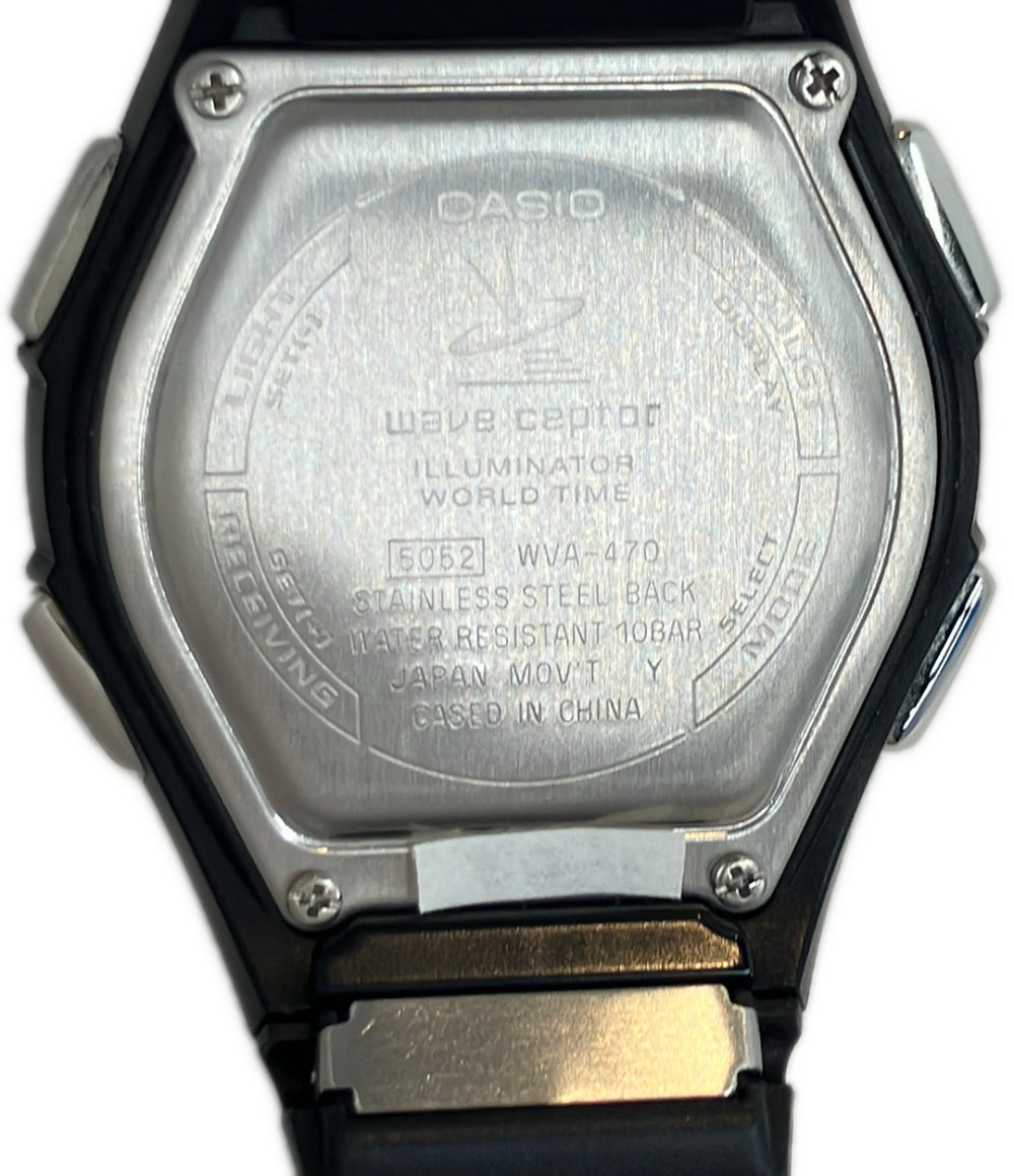 CASIO 腕時計 ウェーブセプター ソーラー ブラック WVA-470 メンズ カシオ