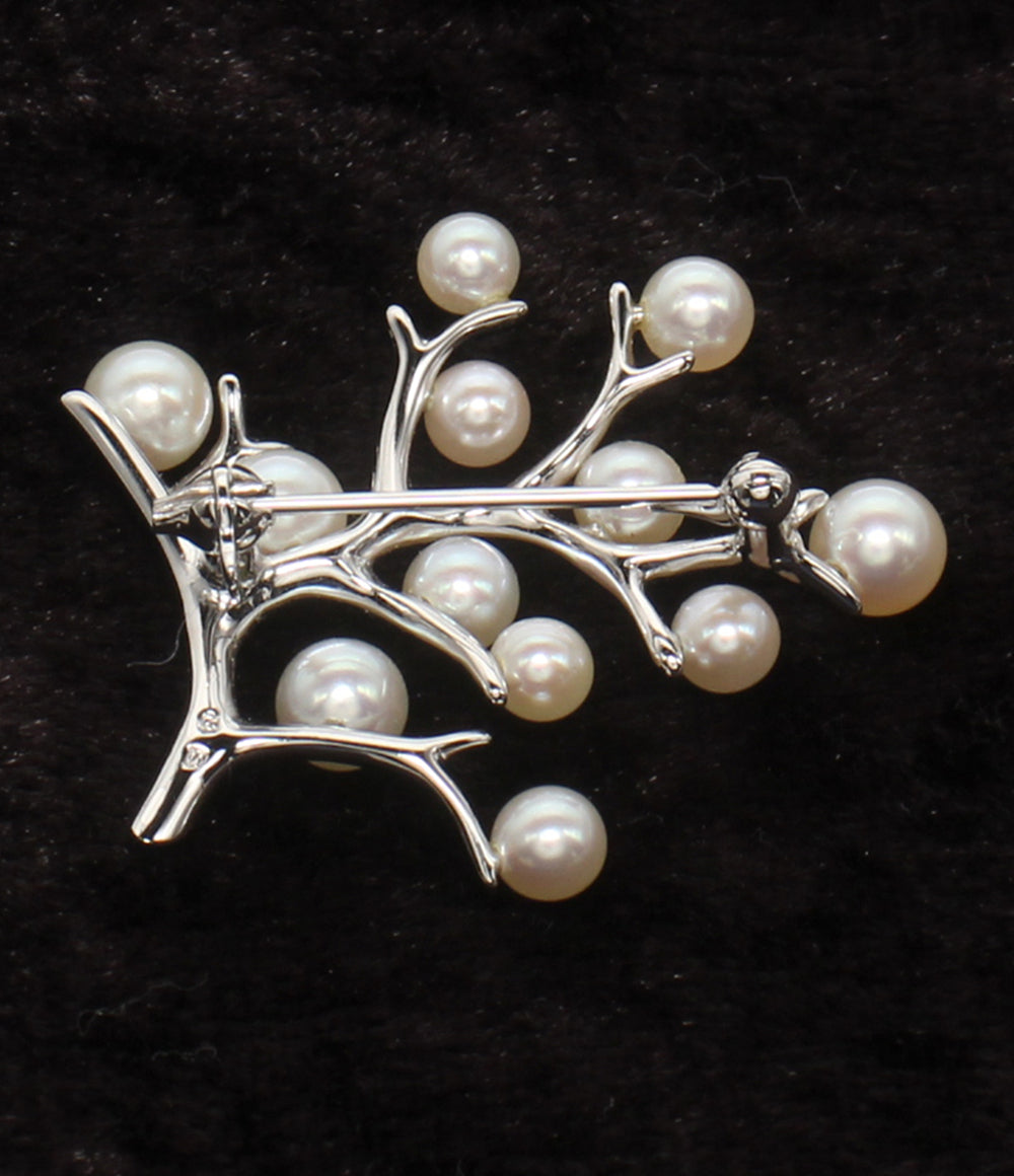 MIKIMOTO ブローチSV  パール 幸福の木 Kofuku no ki レディース ミキモト
