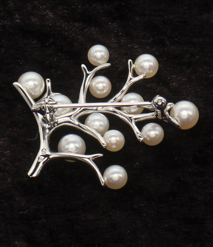 MIKIMOTO ブローチSV  パール 幸福の木 Kofuku no ki レディース ミキモト