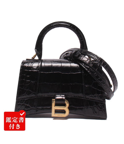 美品 BALENCIAGA 2wayショルダーバッグ ハンドバッグ 斜め掛け アワーグラス XS レディース バレンシアガ