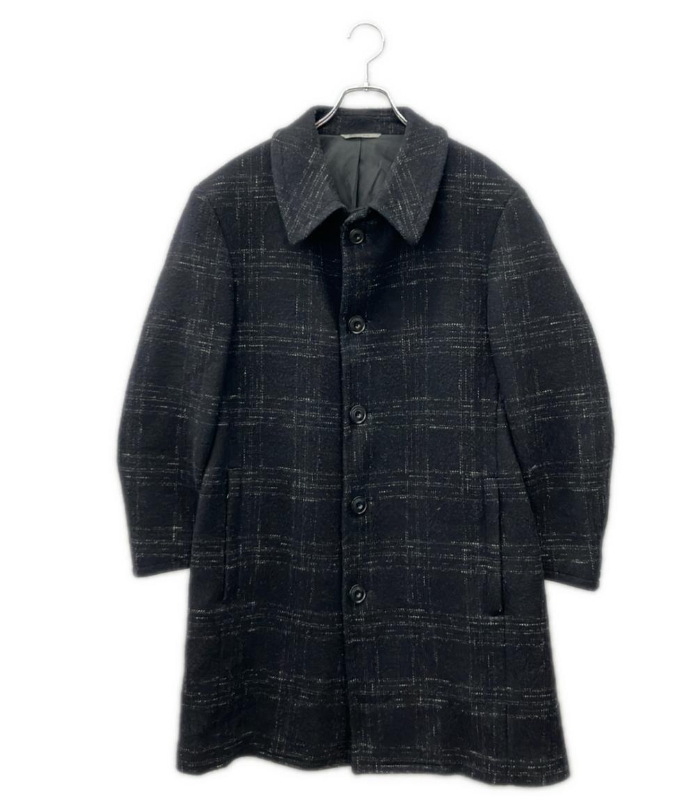 CANALI black edition チェック柄 コート メンズ SIZE 52 (XL) カナーリ ブラック エディション
