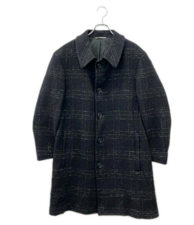 CANALI black edition チェック柄 コート メンズ SIZE 52 (XL) カナーリ ブラック エディション