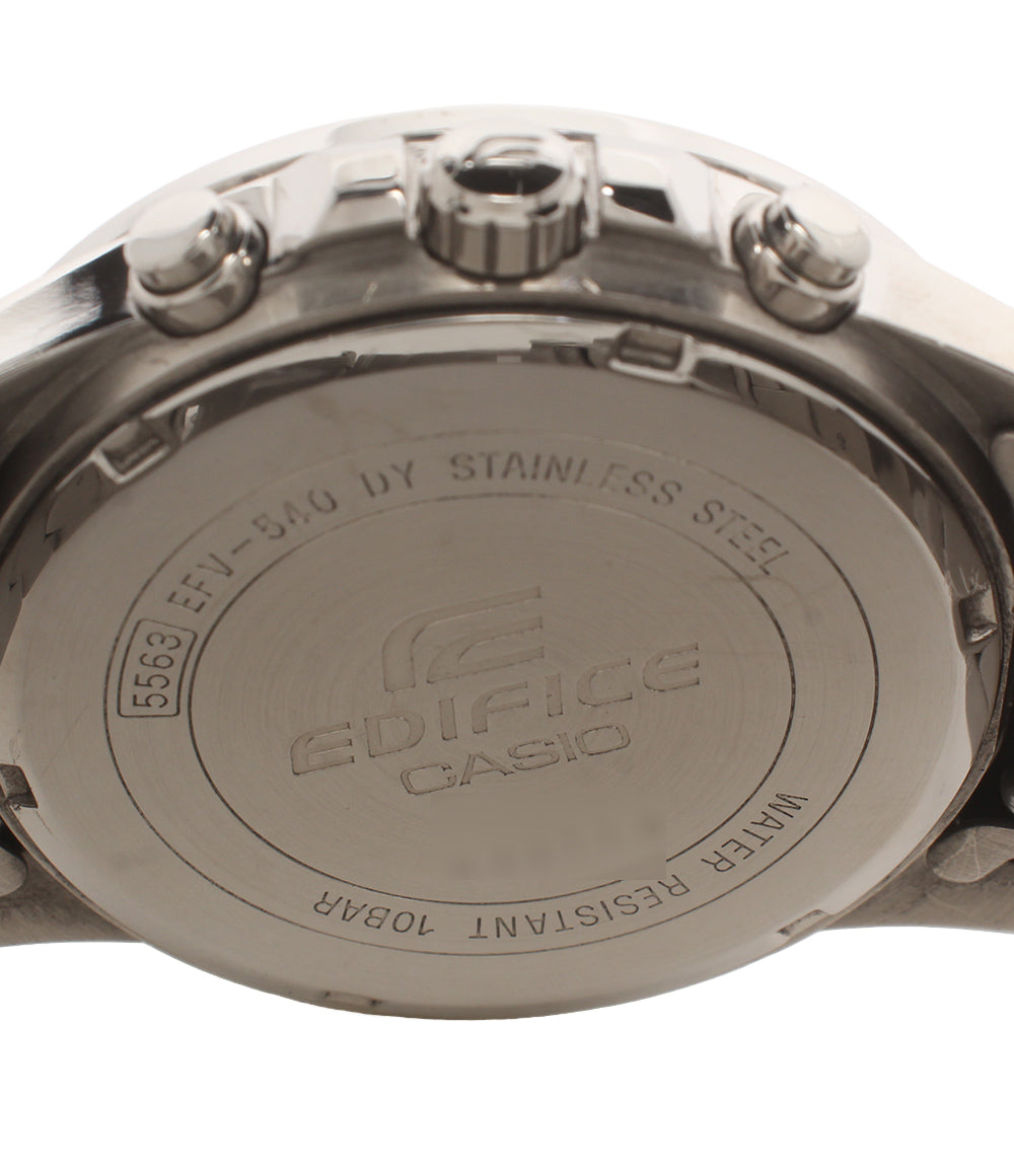 美品 CASIO 腕時計 エディフィス EDIFICE クオーツ シルバー EFV-540 メンズ カシオ