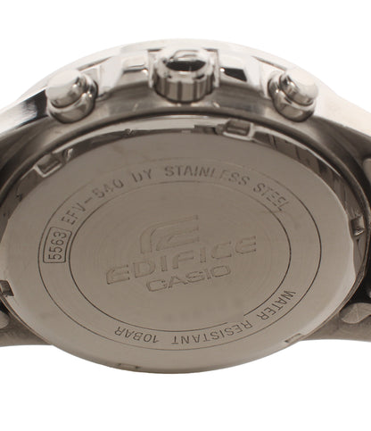 美品 CASIO 腕時計 エディフィス EDIFICE クオーツ シルバー EFV-540 メンズ カシオ