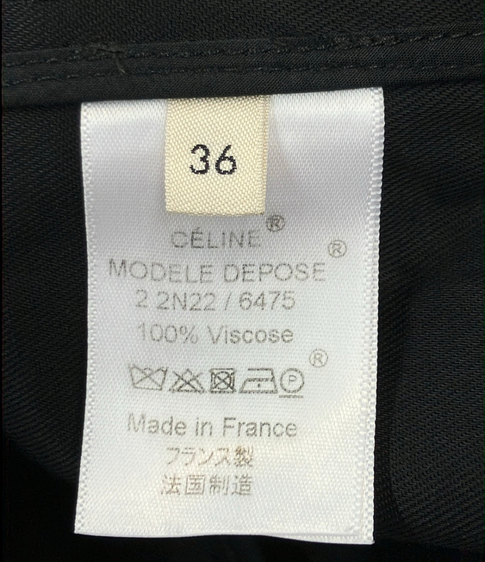 美品 CELINE レーヨンジップスカート フィービー期 レディース SIZE 36 (M) セリーヌ