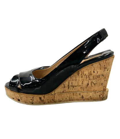 Salvatore Ferragamo ウェッジソールエナメルサンダル YW 00927 レディース SIZE 4 1/2 サルヴァトーレフェラガモ