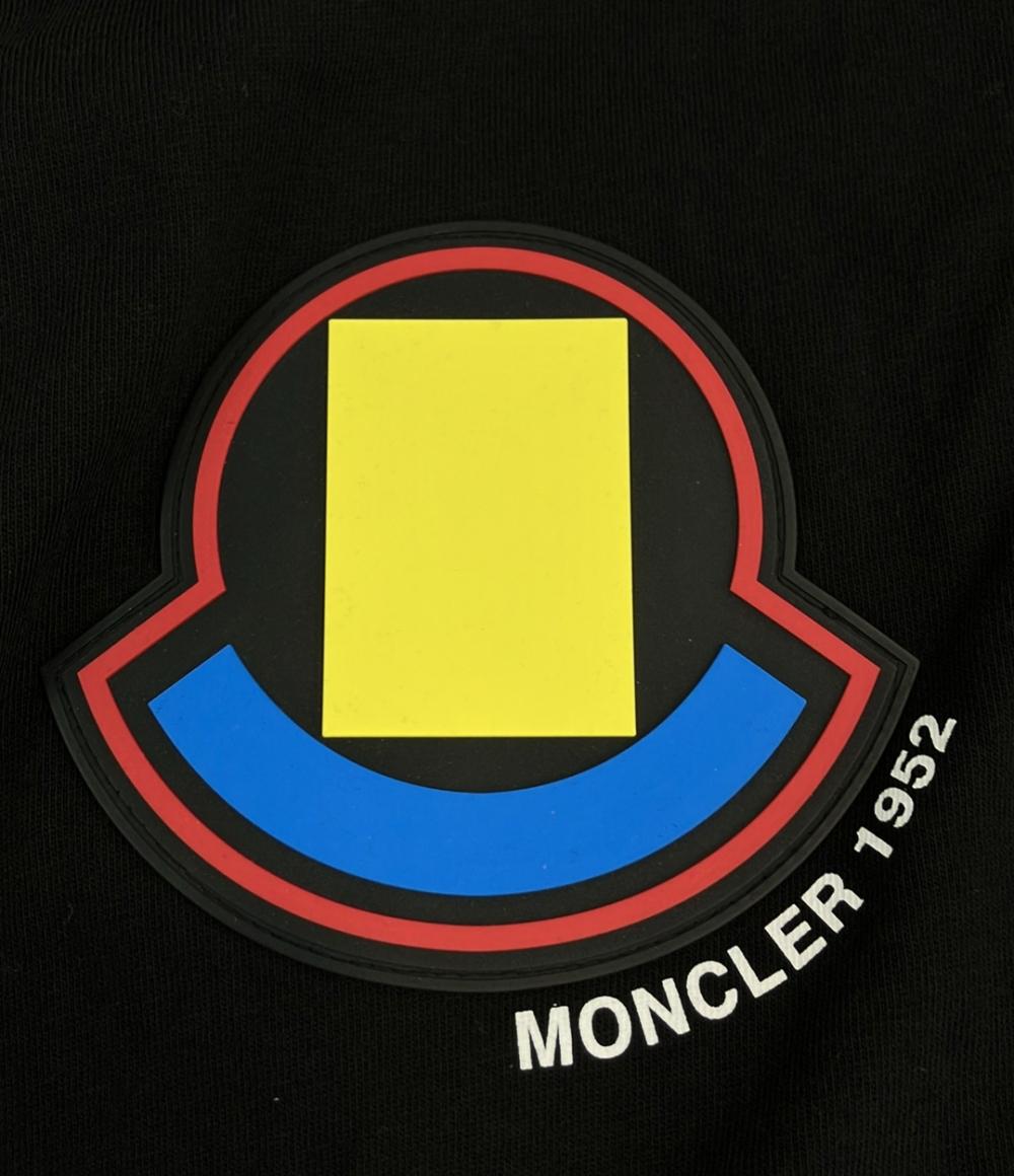MONCLER 半袖Tシャツ カットソー 胸ロゴ ブラック H20928C00010 レディース SIZE L モンクレール
