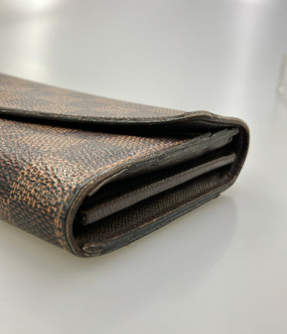 LOUIS VUITTON 長財布 キャンバス ポルトフォイユ サラ ダミエ エベヌ N63209 ユニセックス ルイ・ヴィトン