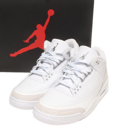 美品 NIKE ミッドカットスニーカー エア ジョーダン 3 レトロ ピュアマネー CT8532-111 メンズ SIZE 26.5 ナイキ