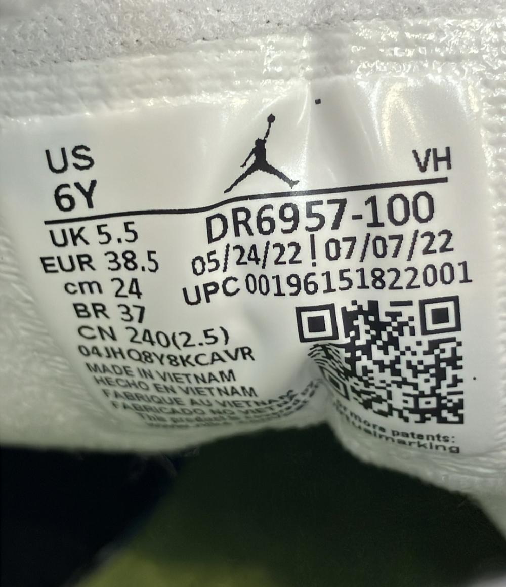 美品 ナイキ ミドルカットスニーカー エア ジョーダン 1 MID SE GS DR6957-100 キッズ SIZE 24.0 NIKE