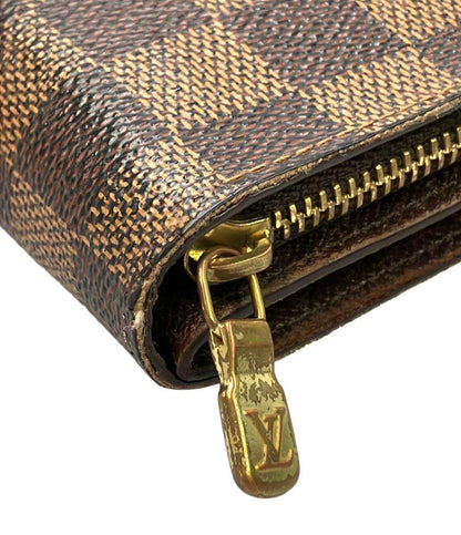 LOUIS VUITTON 二つ折り財布 コンパクト ジップ ダミエ エベヌ N61668 レディース メンズ ルイ・ヴィトン