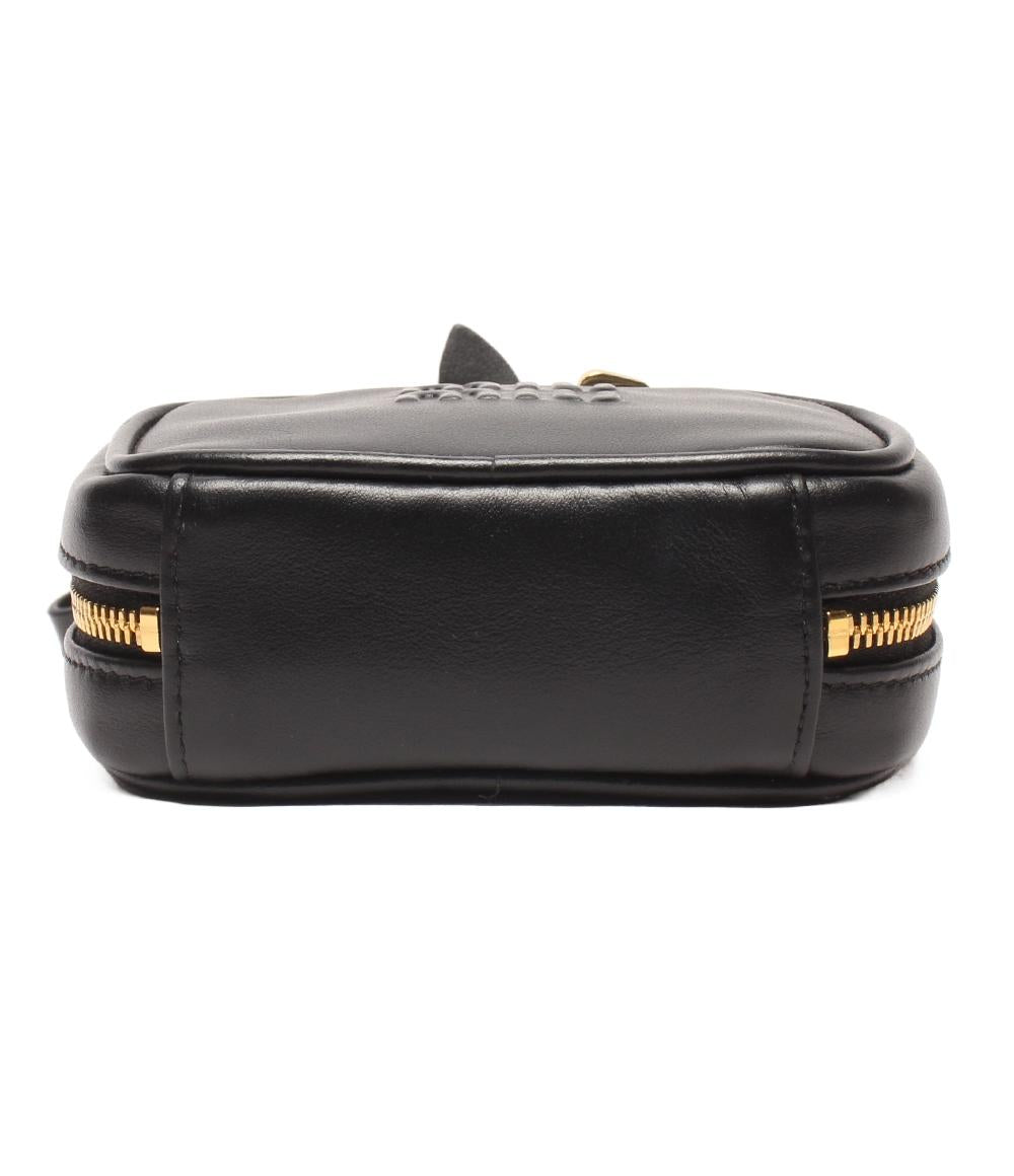 美品 Miu Miu バッグチャーム ボウ マイクロバッグ 5NR036 レディース