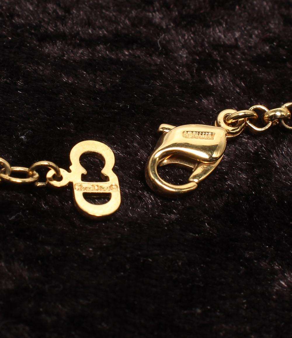 美品 Christian Dior ネックレス ラインストーン レディース クリスチャンディオール