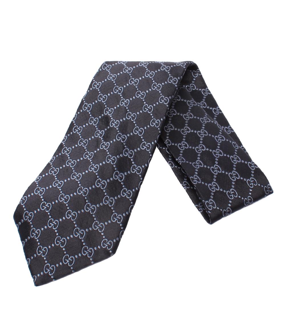 GUCCI ネクタイ　gg柄　ブラック　シルク 美品 GUCCI ネクタイ シルク100％ GG柄 メンズ グッチ – Rehello by