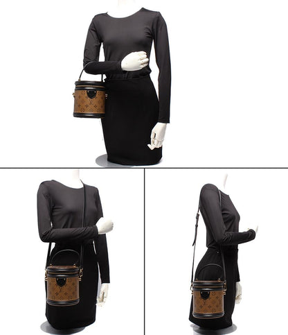 美品 ルイヴィトン 2way ハンドバッグ ショルダーバッグ 肩掛け 斜め掛け カンヌ モノグラムリバース M43986 レディース ルイヴィトン