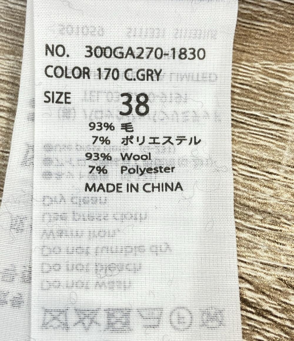 美品 ENFOLD 長袖ニット タックショート ウール タグ付き SHORT-KNIT PULLOVER 300GA270-1830 レディース SIZE 38 (M) エンフォルド