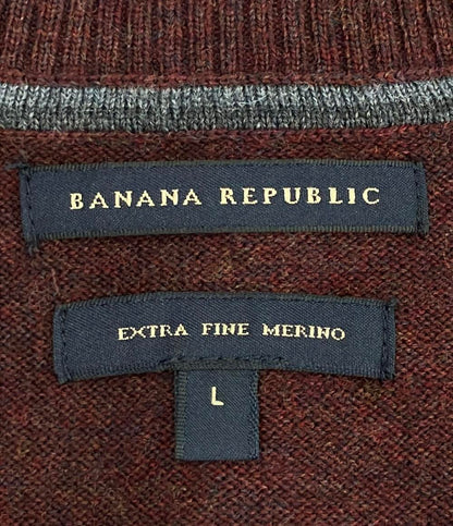 美品 バナナリパブリック Ｖネック長袖ニット メンズ SIZE L (L) Banana Republic