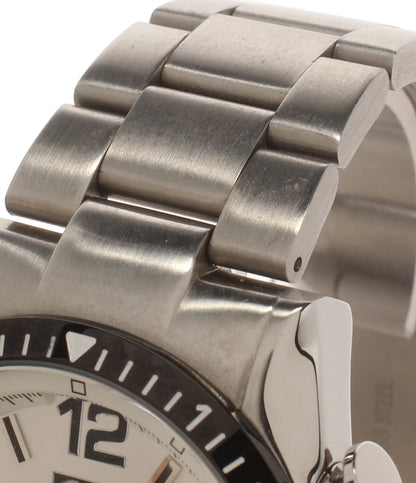 TECHNOS 腕時計 クオーツ シルバー T-1019 メンズ テクノス