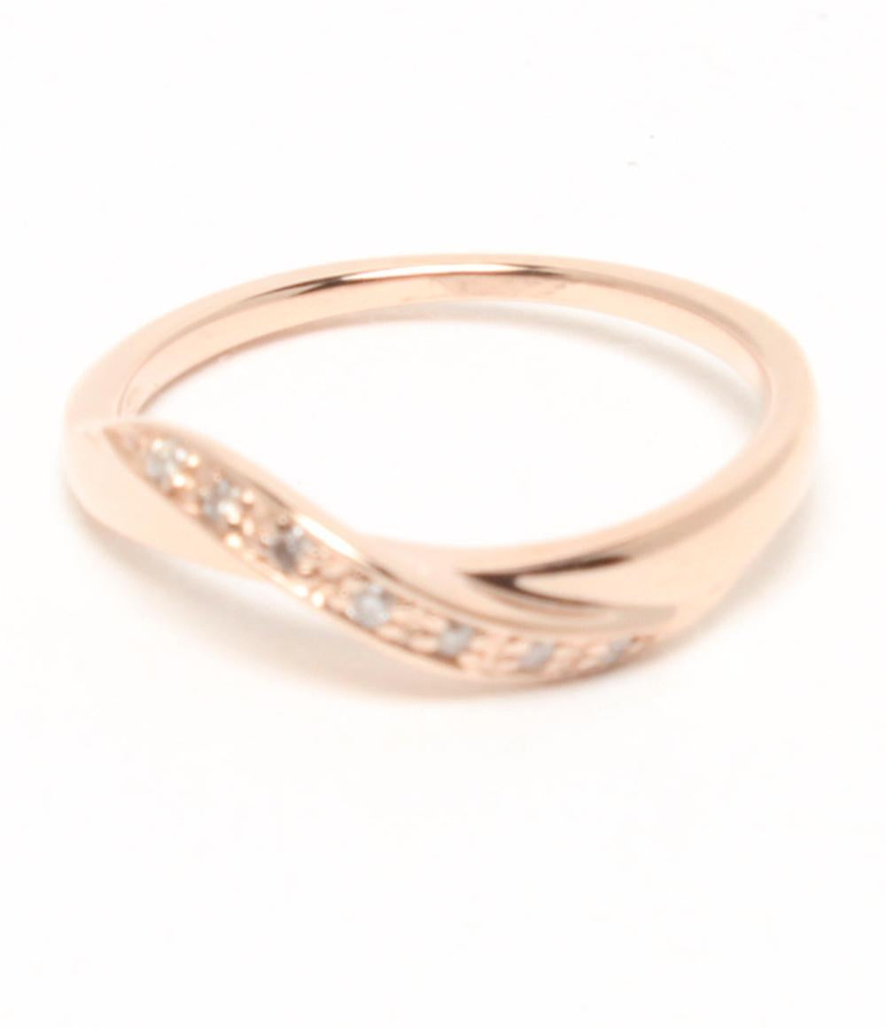 美品 ヨンドシー リング 指輪 K10 ダイヤ レディース SIZE 7号 4℃