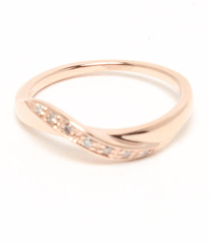 美品 ヨンドシー リング 指輪 K10 ダイヤ レディース SIZE 7号 4℃