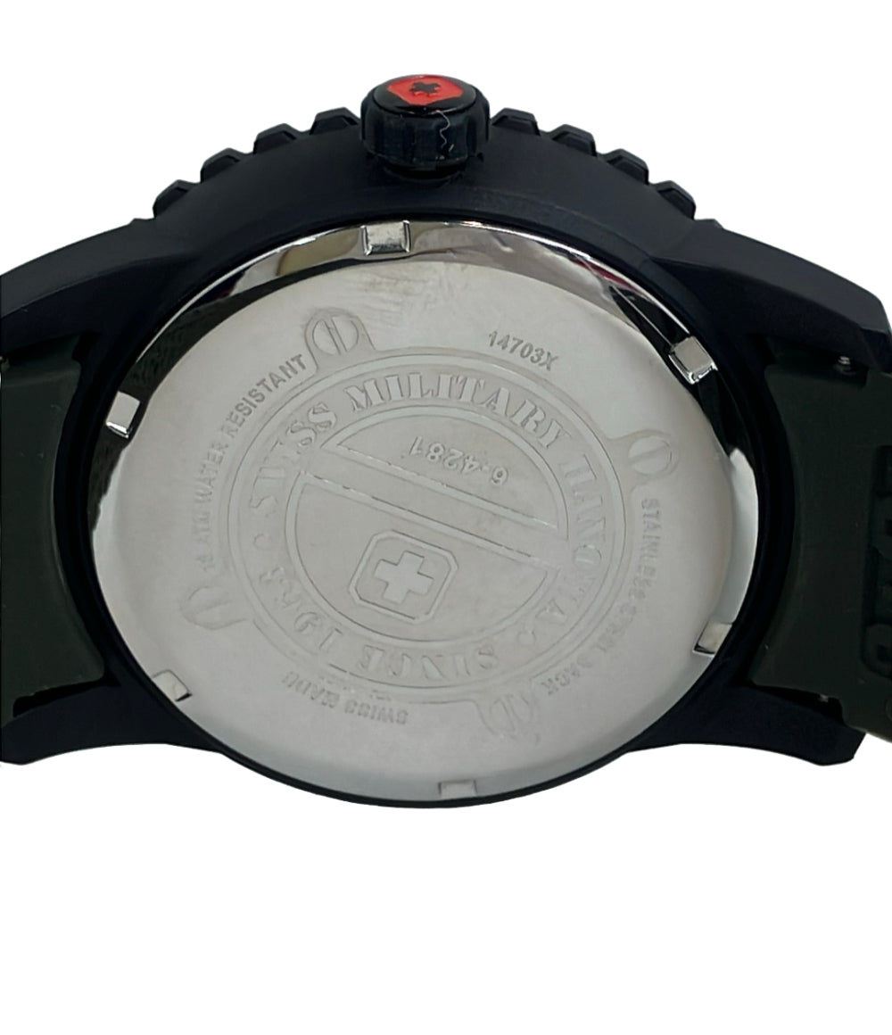 美品 SWISS MILITARY 腕時計 クオーツ ML-418 メンズ スイスミリタリー