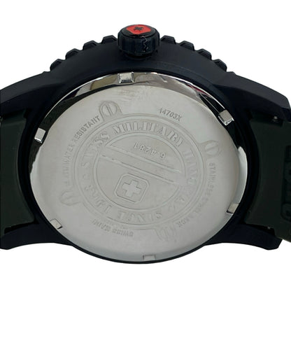 美品 SWISS MILITARY 腕時計 クオーツ ML-418 メンズ スイスミリタリー