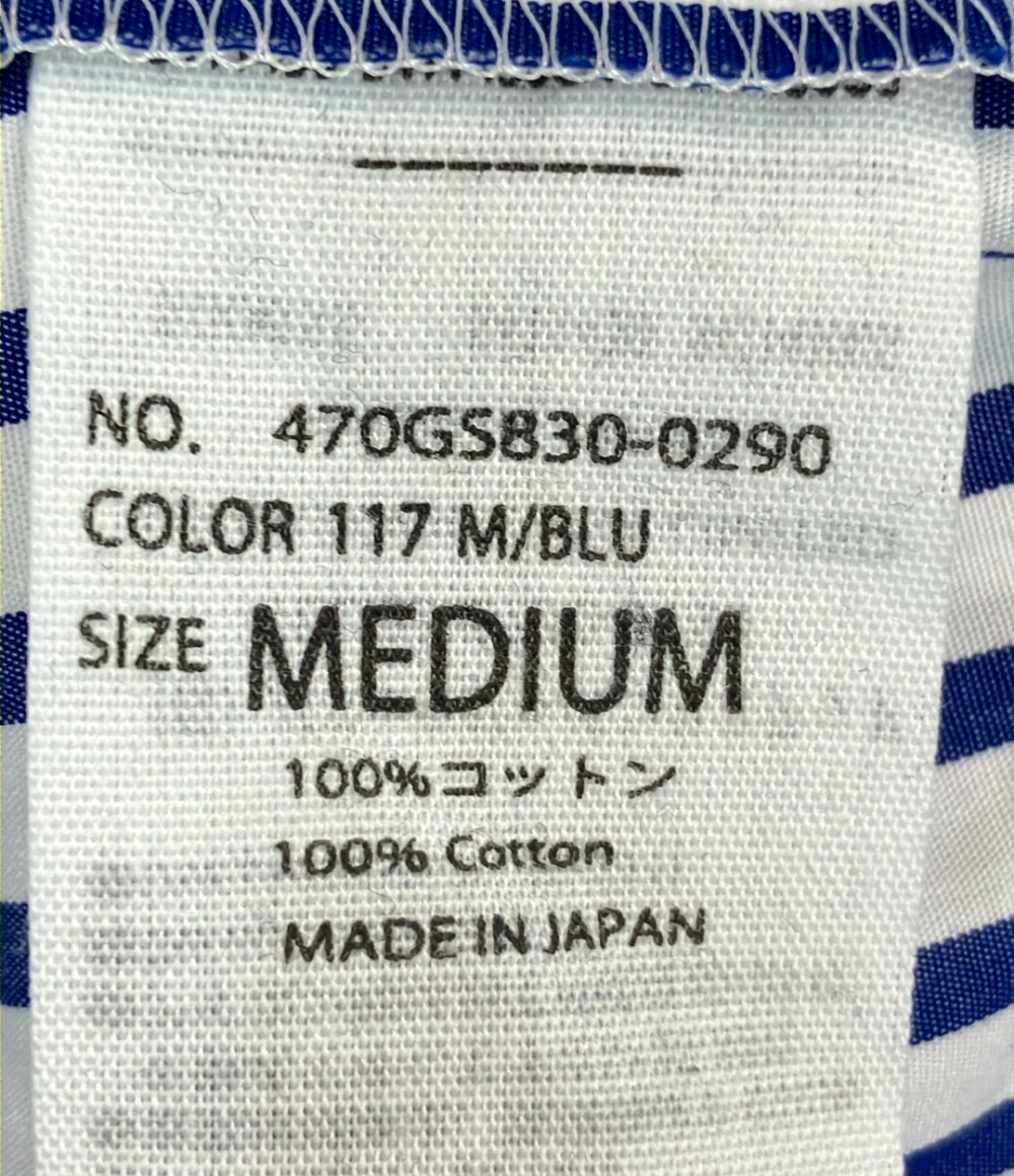 nagonstans 長袖シャツ スタンドカラー オーバーサイズ ストライプ柄 470GS830-0290 レディース SIZE M ナゴンスタンス