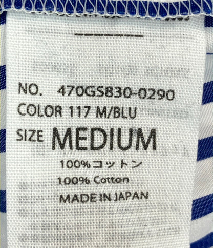 nagonstans 長袖シャツ スタンドカラー オーバーサイズ ストライプ柄 470GS830-0290 レディース SIZE M ナゴンスタンス