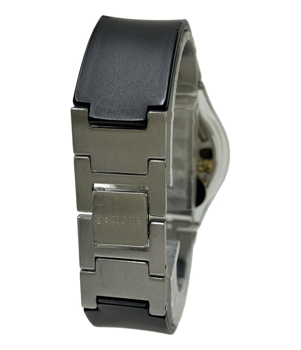 スウォッチ 腕時計 クオーツ ブラック メンズ Swatch