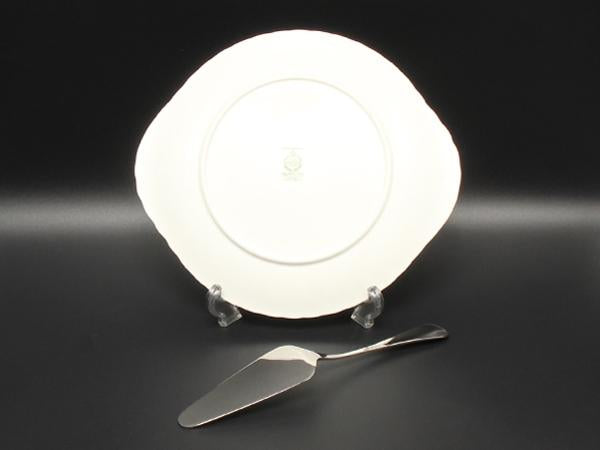 美品 ミントン B＆Bプレート 皿 27cm ケーキサーバー 2点セット スプリングブーケ Minton