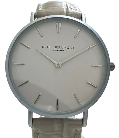ELIE BEAUMONT 腕時計 クオーツ ホワイト EB819 レディース エリービューモント