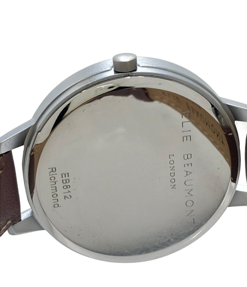 美品 ELIE BEAUMONT 腕時計 クオーツ EB812 レディース エリービューモント