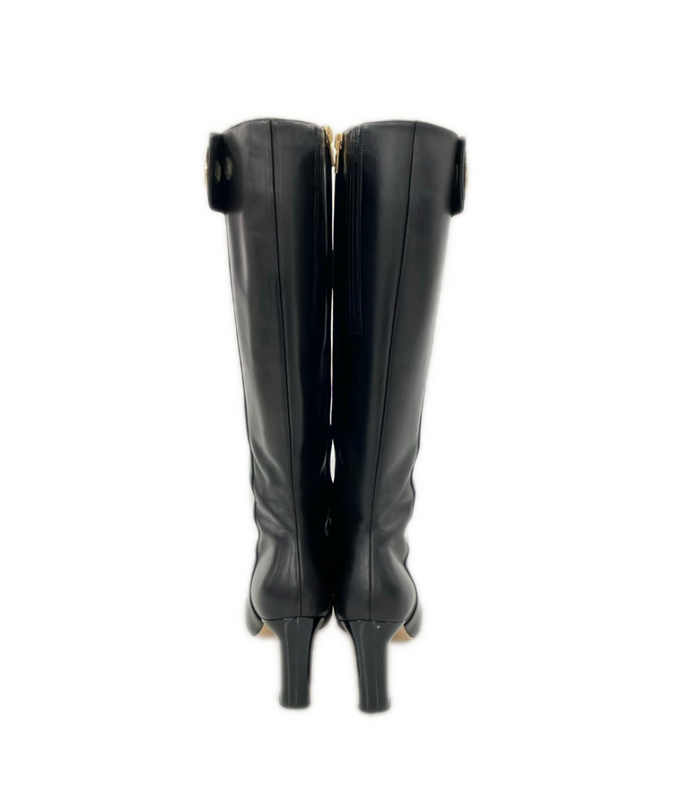 Salvatore Ferragamo ロングブーツ ガンチーニ レディース SIZE 6 1/2 D サルヴァトーレフェラガモ