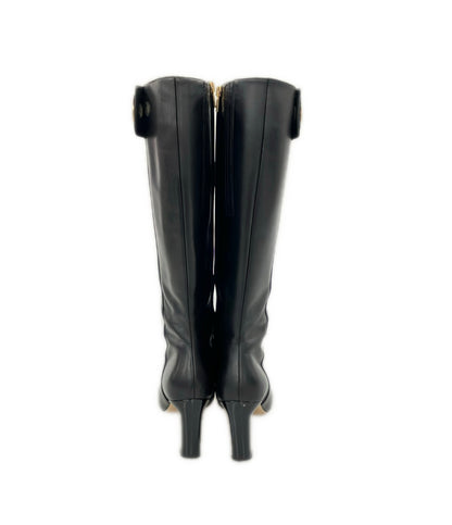 Salvatore Ferragamo ロングブーツ ガンチーニ レディース SIZE 6 1/2 D サルヴァトーレフェラガモ