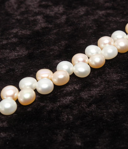 美品 ブレスレット SV925 ボタンパール 6mm レディース