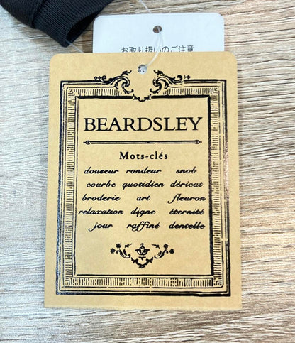 美品 BEARDSLEY 長袖ワンピース 総柄 マルワンピース コクーン型 タグ付き BEZ1032209 レディース SIZE 2 (M) ビアズリー