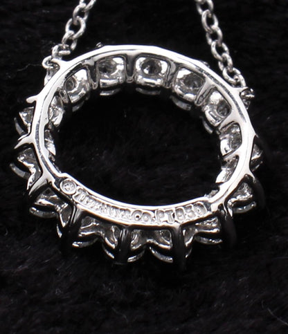 美品 ティファニー ネックレス オープンサークル Pt950 ダイヤモンド レディース TIFFANY&Co.
