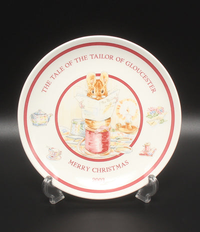 美品 WEDGWOOD クリスマスプレート 皿 20cm ピーターラビット 2003 ウェッジウッド