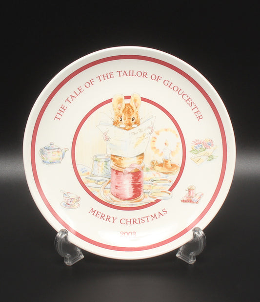 美品 WEDGWOOD クリスマスプレート 皿 20cm ピーターラビット 2003 ウェッジウッド