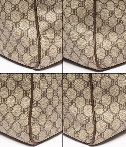 美品 グッチ バレンシアガ 2wayボストンバッグ ショルダーバッグ 斜め掛け コラボ ハッカープロジェクト グラフィティ 680124 0001R 002123 メンズ