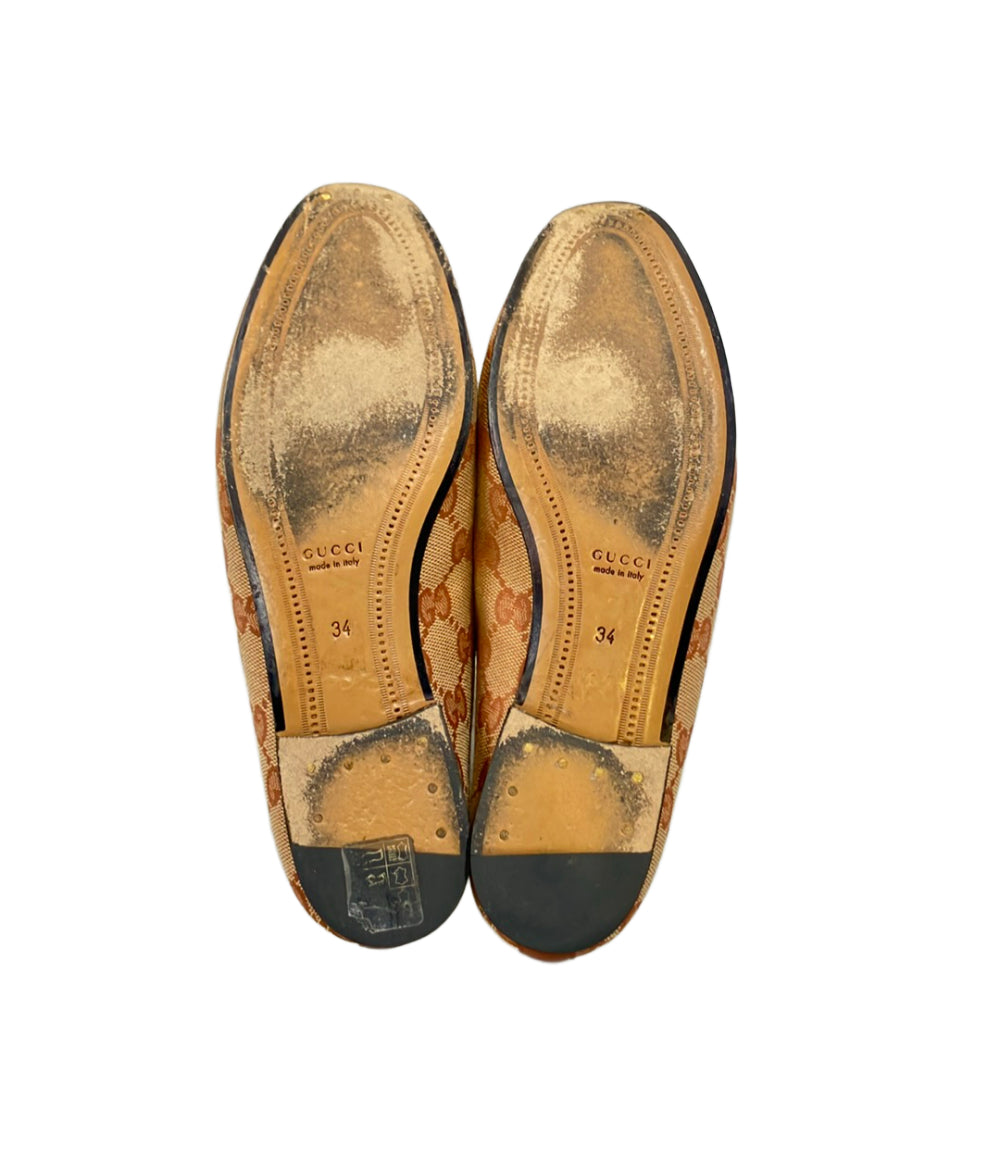 GUCCI ホースビットローファー GG キャンバス ヨルダーン レディース SIZE 34 (22cm) グッチ