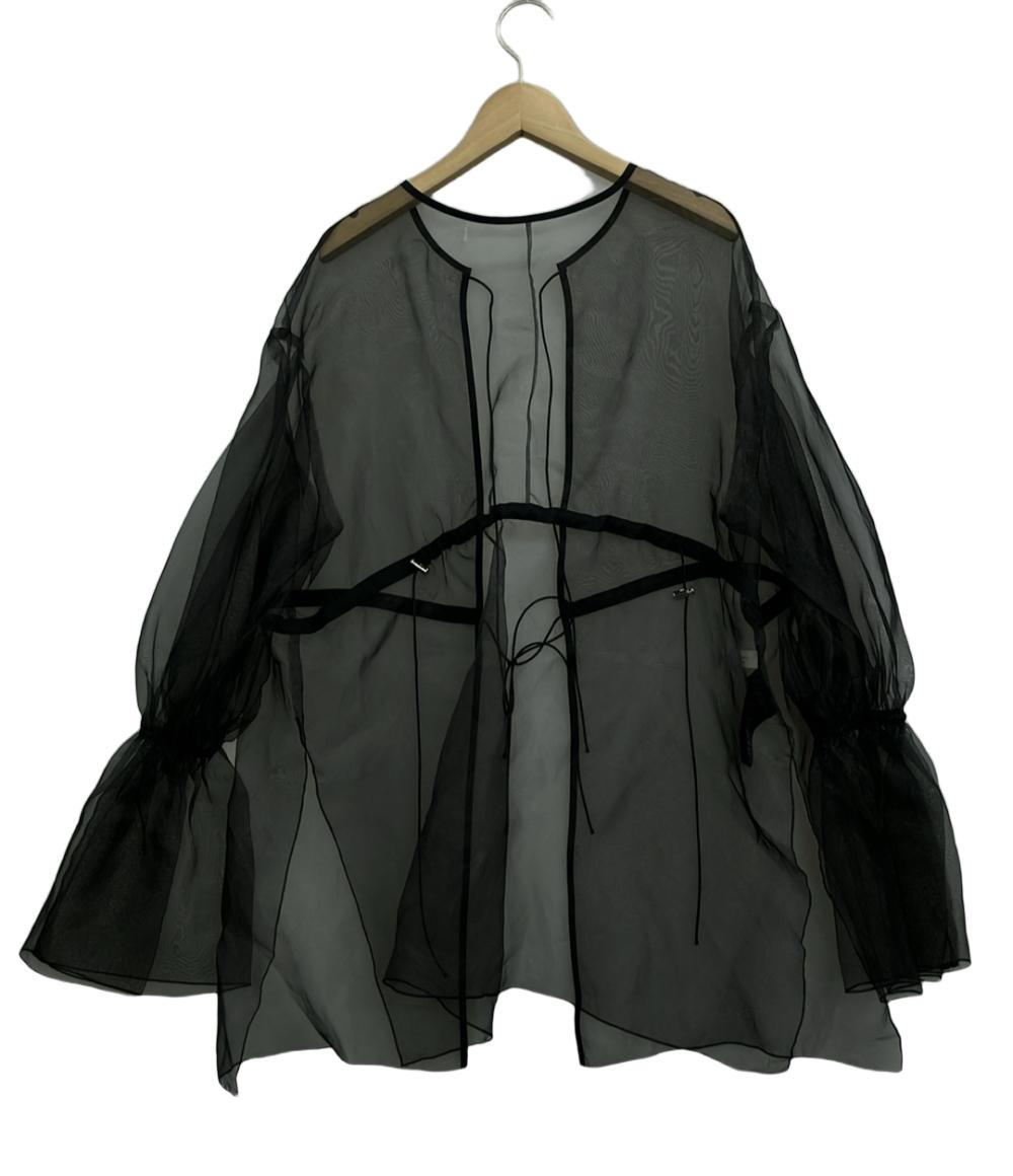 美品 パブリックトウキョー ノーカラーブラウス シースルー レディース SIZE F (M) PUBLIC TOKYO