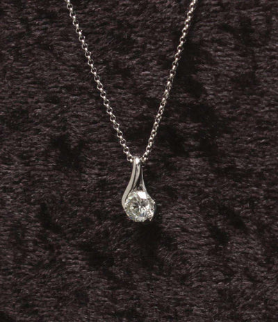 美品 ネックレス Pt900 Pt850 ダイヤ 0.399ct レディース