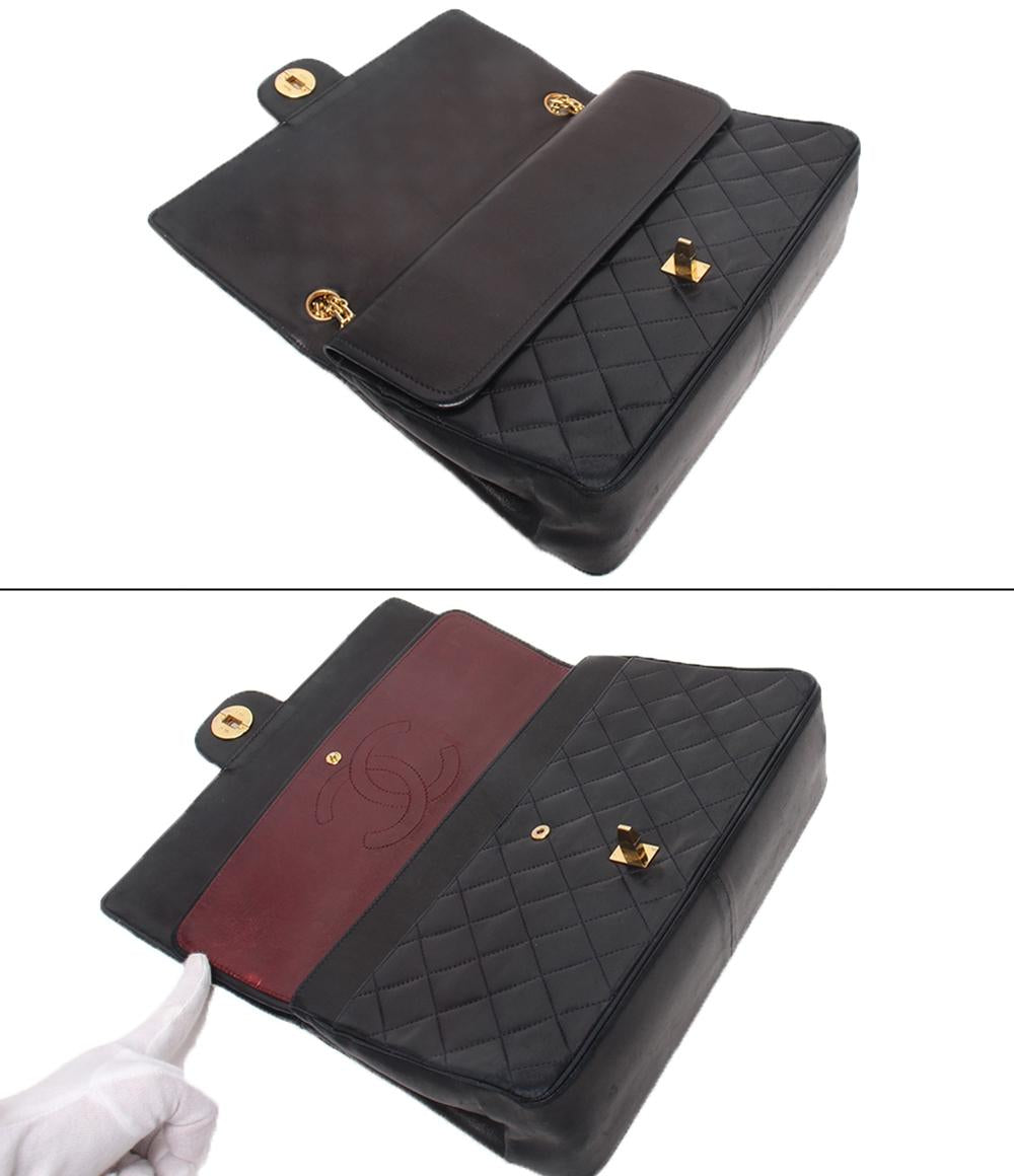 シャネル ハンドバッグ ショルダーバッグ 肩掛け ダブルフラップ ダブルチェーン ゴールド金具 マトラッセ レディース CHANEL