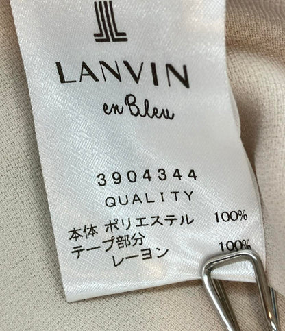 LANVIN en Bleu 長袖ワンピース  スリット プリーツ インナー付き 3904344 レディース SIZE 38 (M) ランバンオンブルー