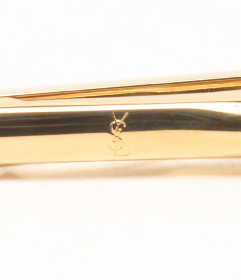 美品 イヴ・サンローラン タイバー タイピン カフス ロゴ 2点セット メンズ YVES SAINT LAURENT