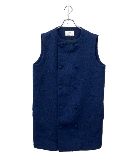 ami alexandre mattiussi ベスト ネップツイード ジレワンピース 2WAY クルーネックライン ボタン開閉 FDR105.WV0001 レディース SIZE 42 (XL)